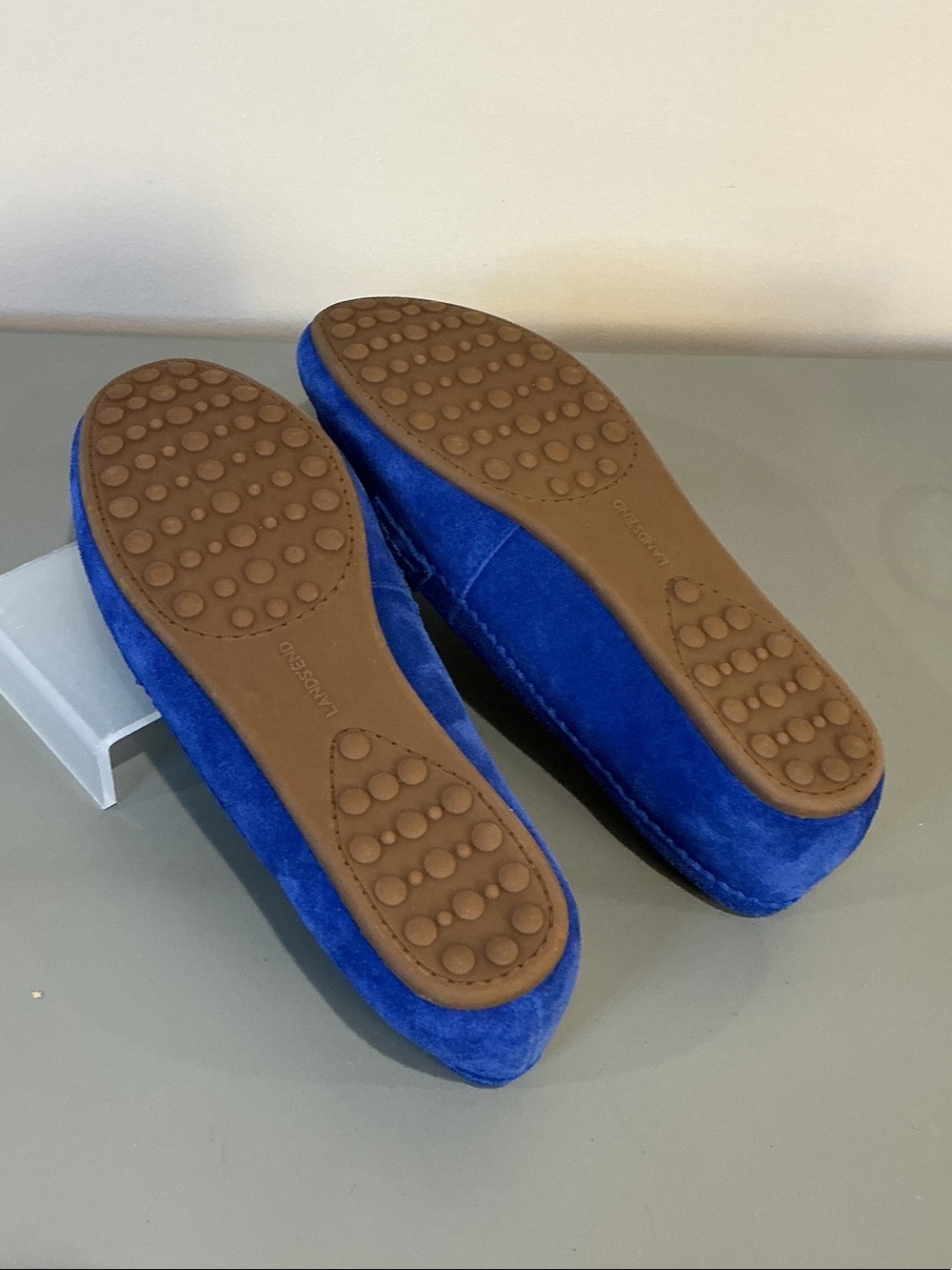 Lands' End Women's Cobalt Blue Suede Penny Loafers, size 6.5 - Picture 7 of 7